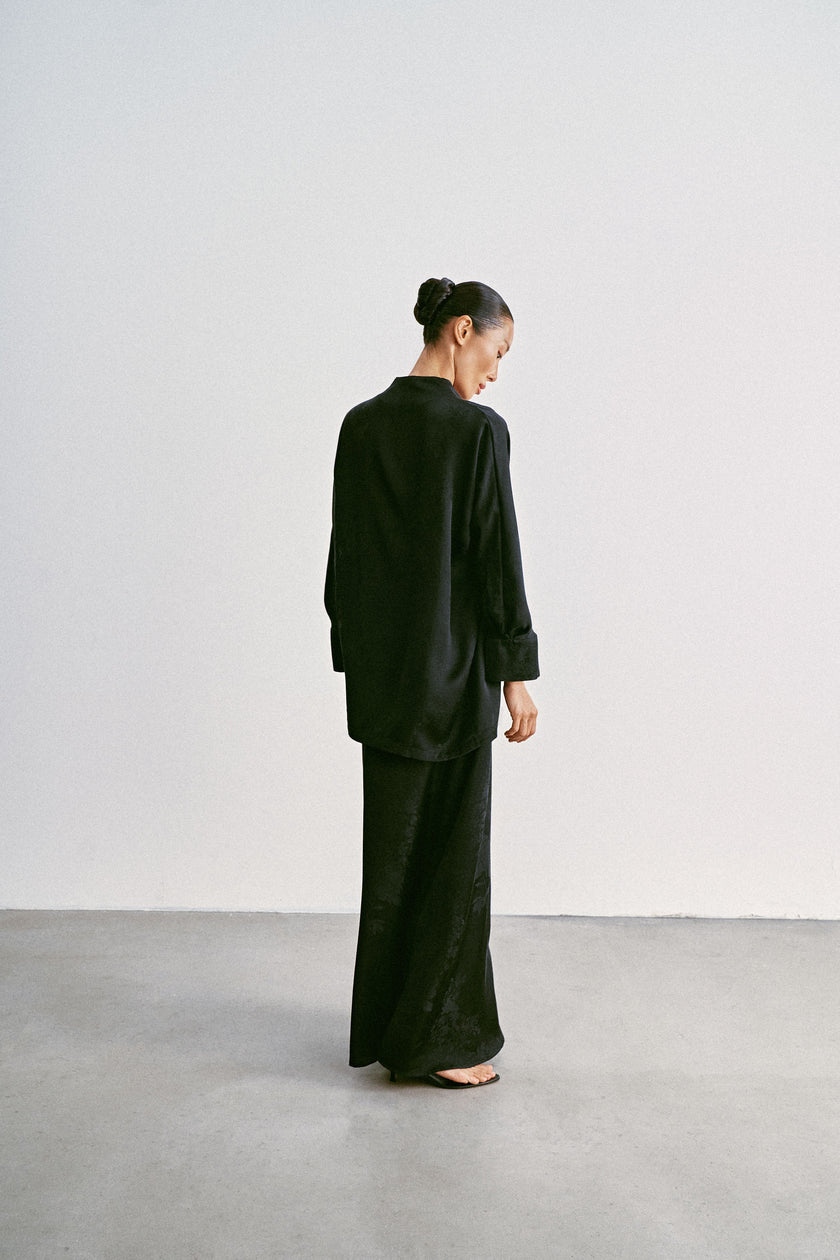 TAMUNA kimono shirt, black