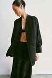 TAMUNA kimono shirt, black