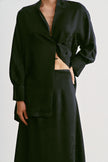 TAMUNA kimono shirt, black