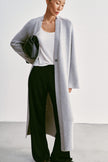 ANGELINA one-button cardigan coat, gray