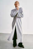ANGELINA one-button cardigan coat, gray