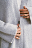 ANGELINA one-button cardigan coat, gray