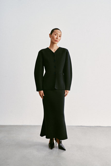 TILDA godet skirt, black
