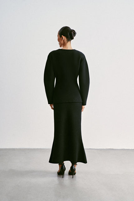 TILDA godet skirt, black