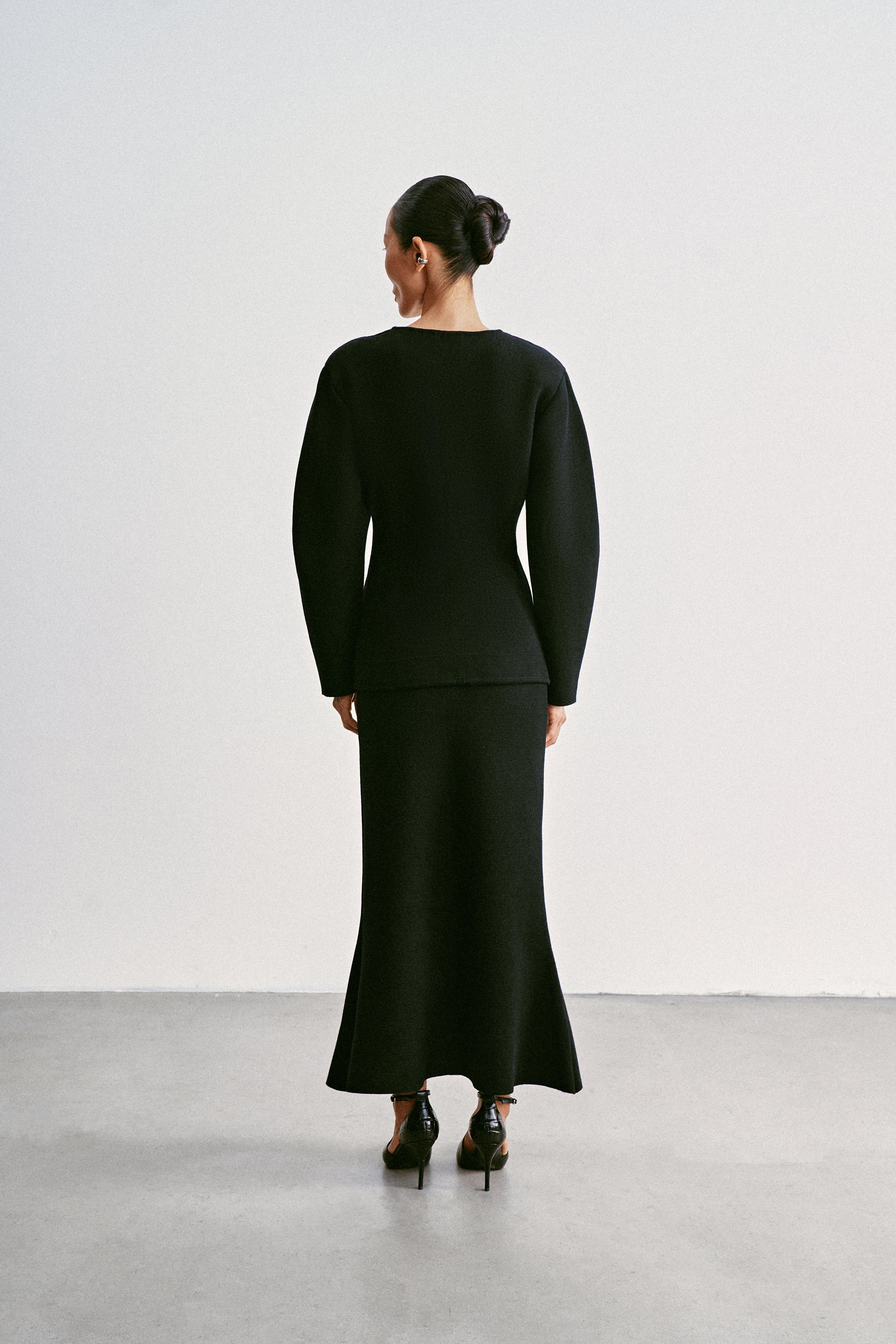 TILDA textured wool jacket, black