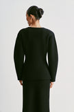 TILDA textured wool jacket, black