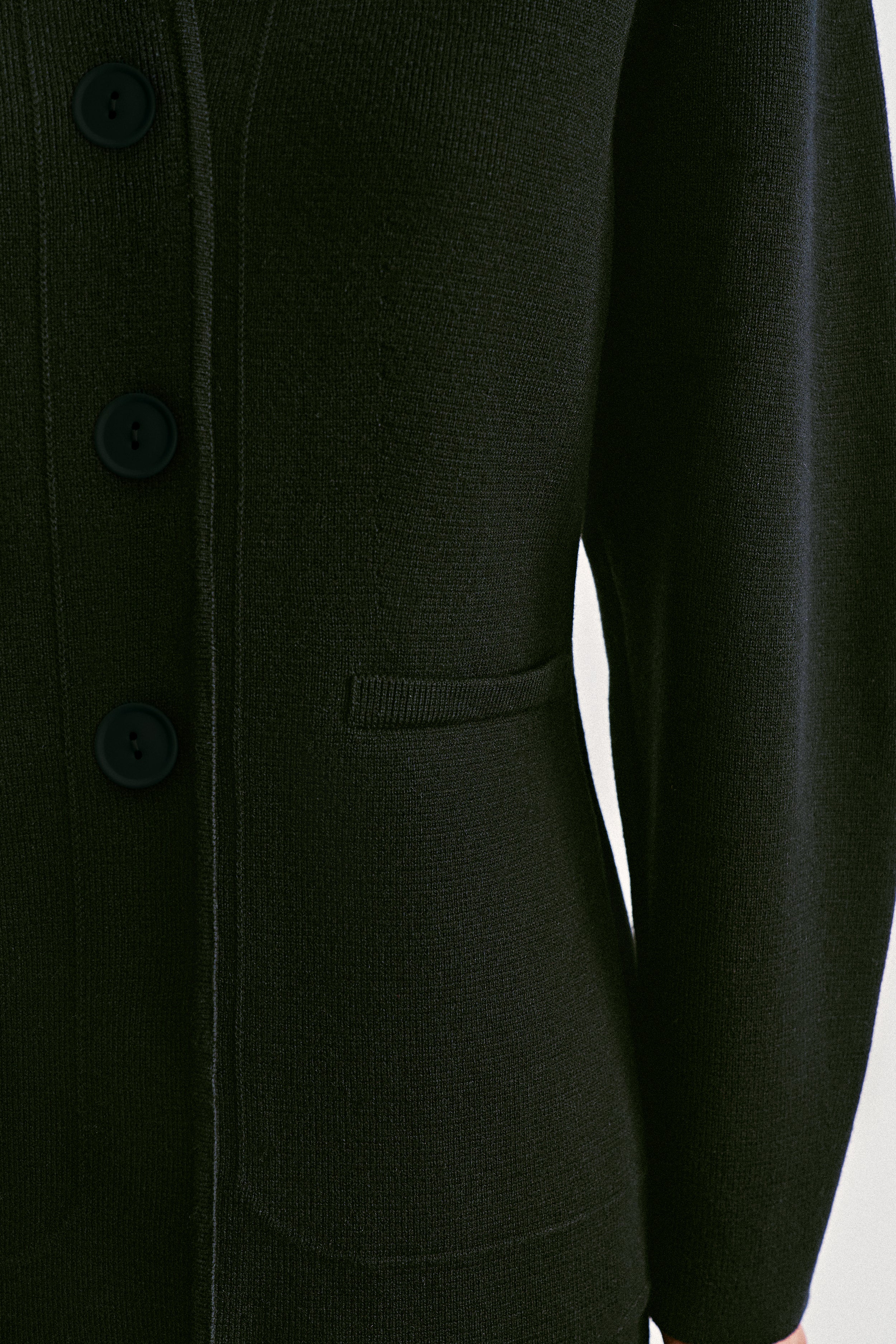 TILDA textured wool jacket, black