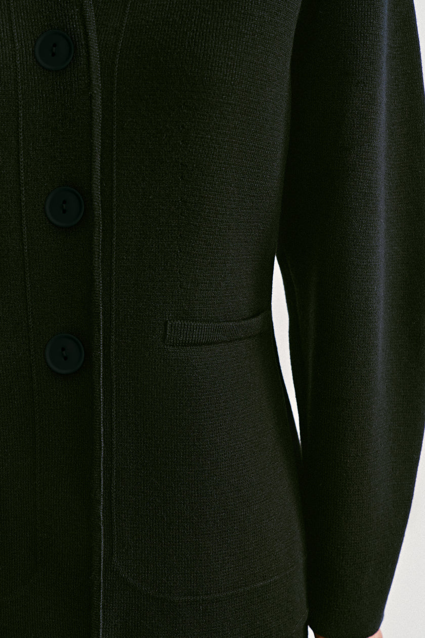 TILDA textured wool jacket, black