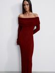 DAVIDA dress, burgundy
