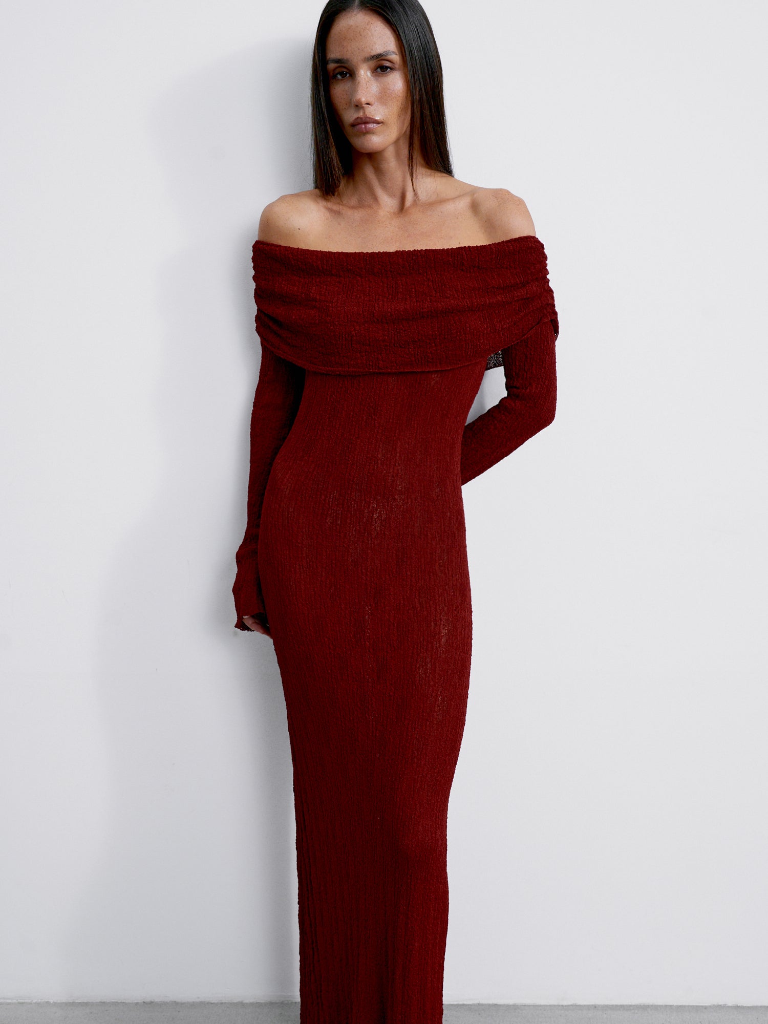 DAVIDA dress, burgundy