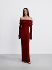 DAVIDA dress, burgundy