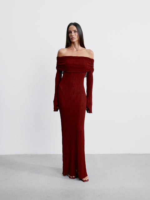DAVIDA dress, burgundy