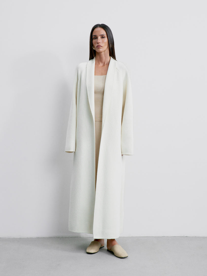 SEVARA cardigan coat, milk