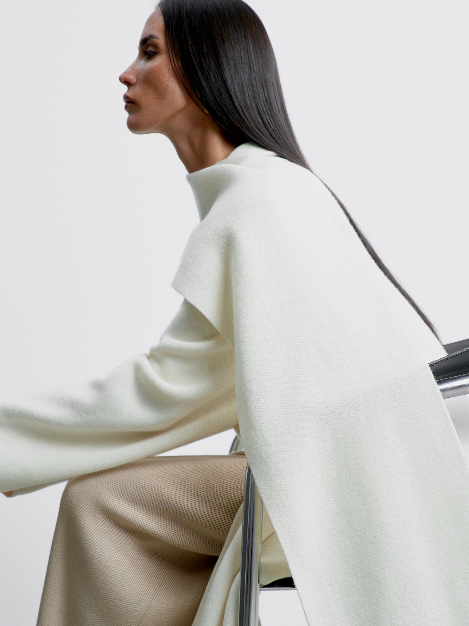 SEVARA cardigan coat, milk