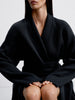 SEVARA cardigan coat, black