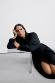 SEVARA cardigan coat, black