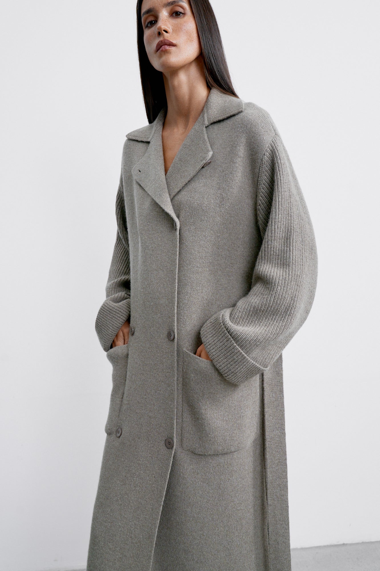 SAHAR cardigan coat, mocha