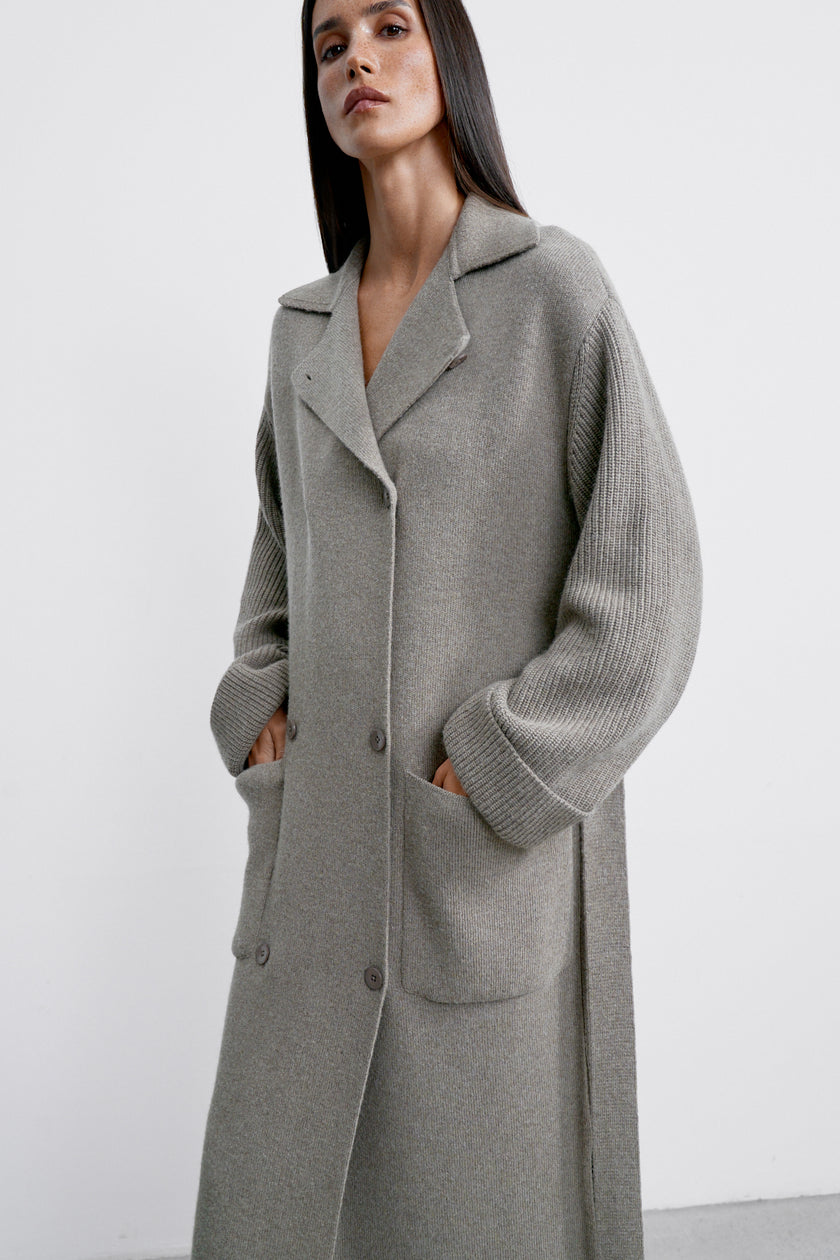 SAHAR cardigan coat, mocha