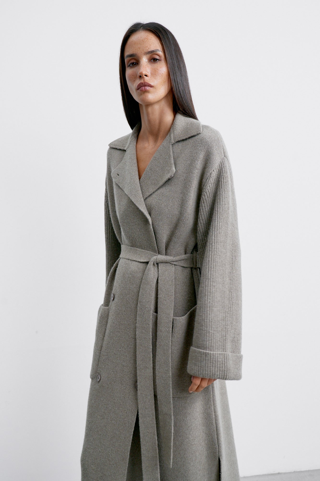 SAHAR cardigan coat, mocha