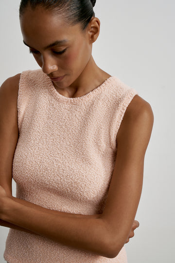 MELANIE boucle top, peach