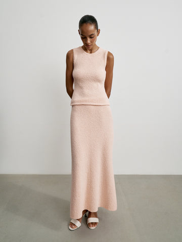 MELANIE boucle top, peach