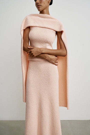 MELANIE boucle scarf, peach