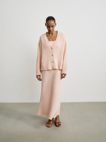 MELANIE boucle cardigan, peach