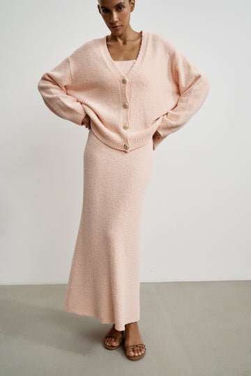 MELANIE boucle cardigan, peach