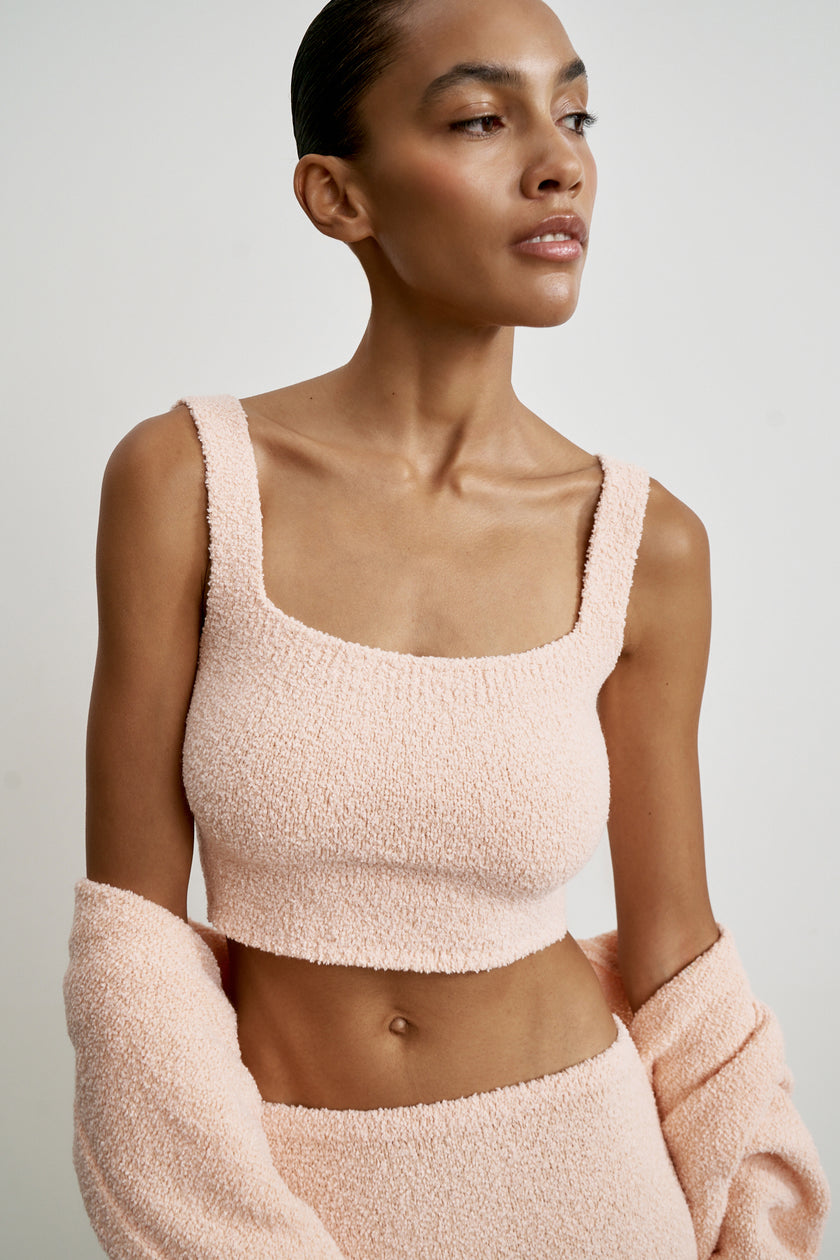 MELANIE crop top, peach