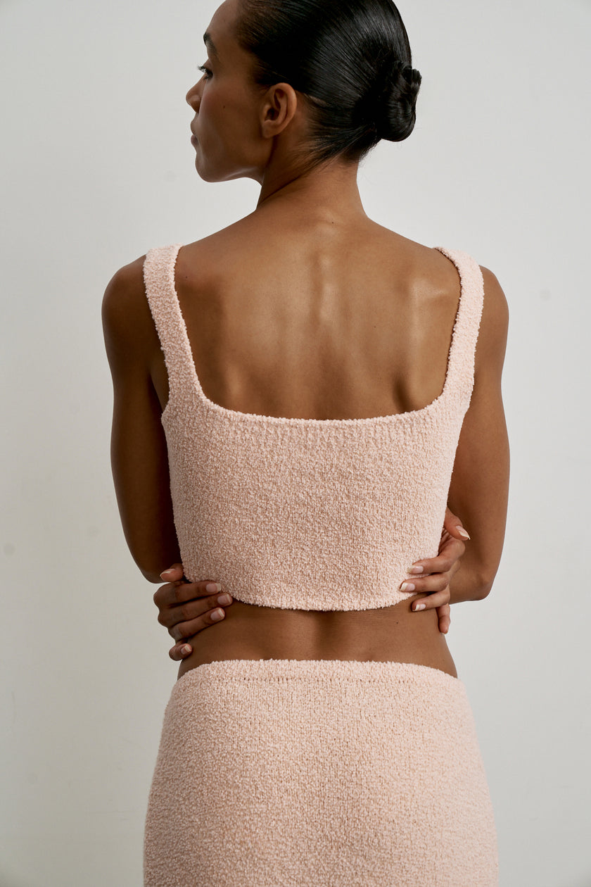 MELANIE crop top, peach