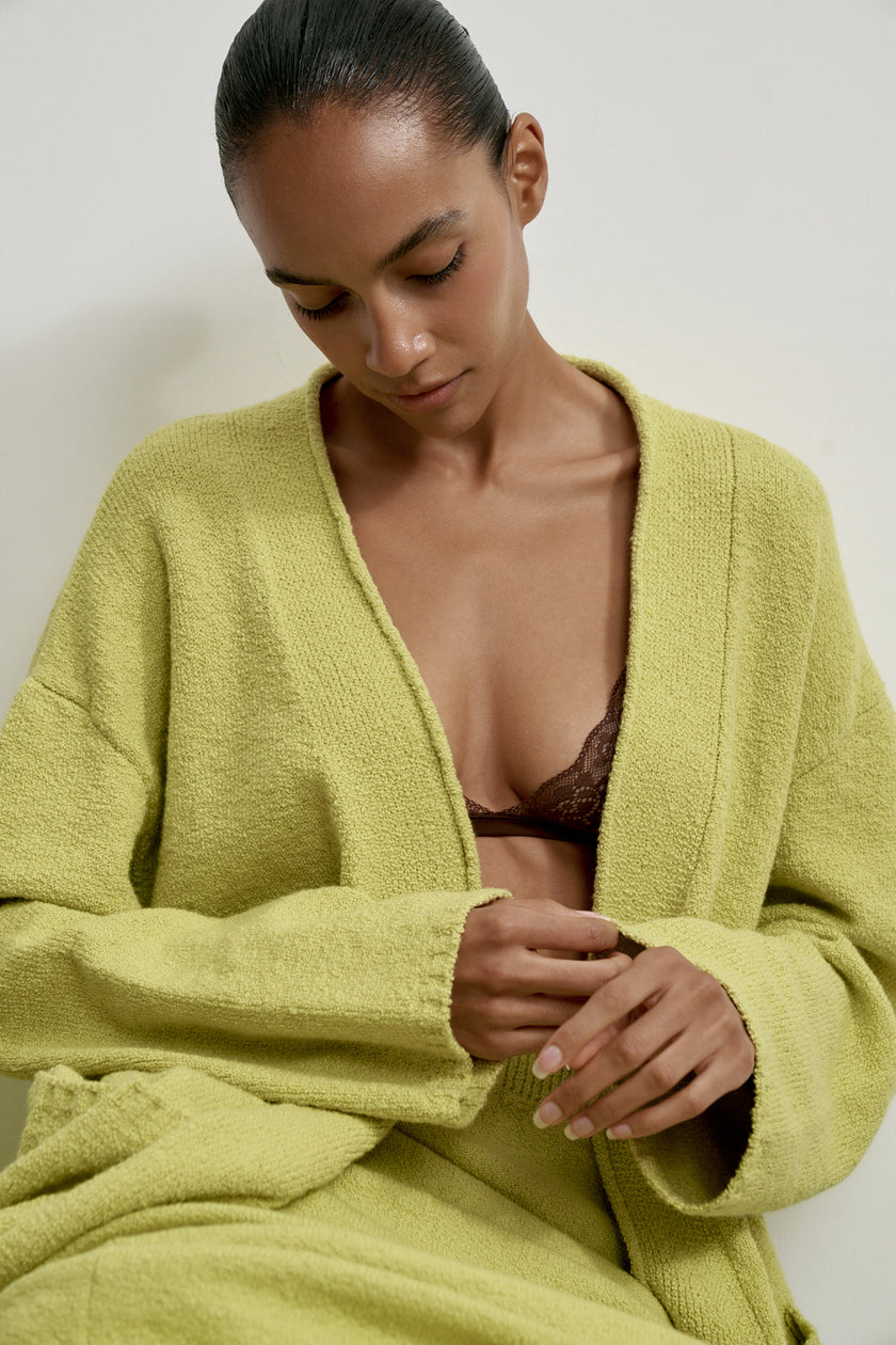 ROMEE cardigan long, lime