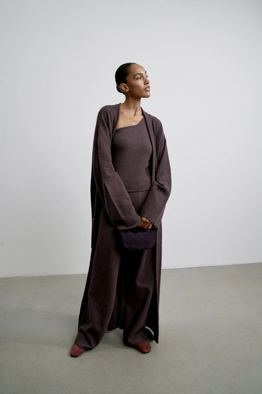 ROMEE cardigan long, ardesia