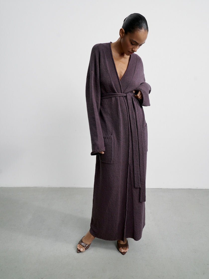 ROMEE cardigan long, ardesia