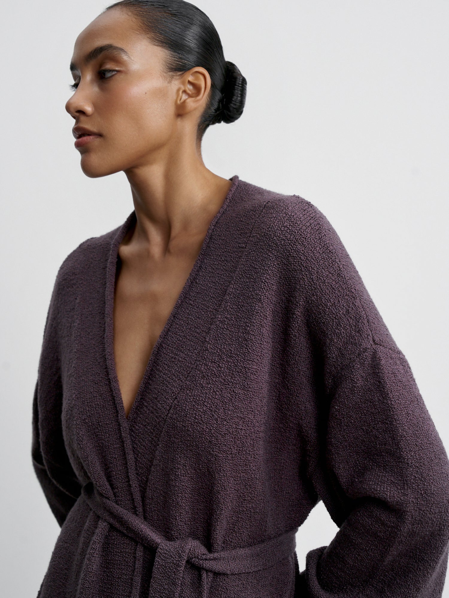 ROMEE cardigan long, ardesia