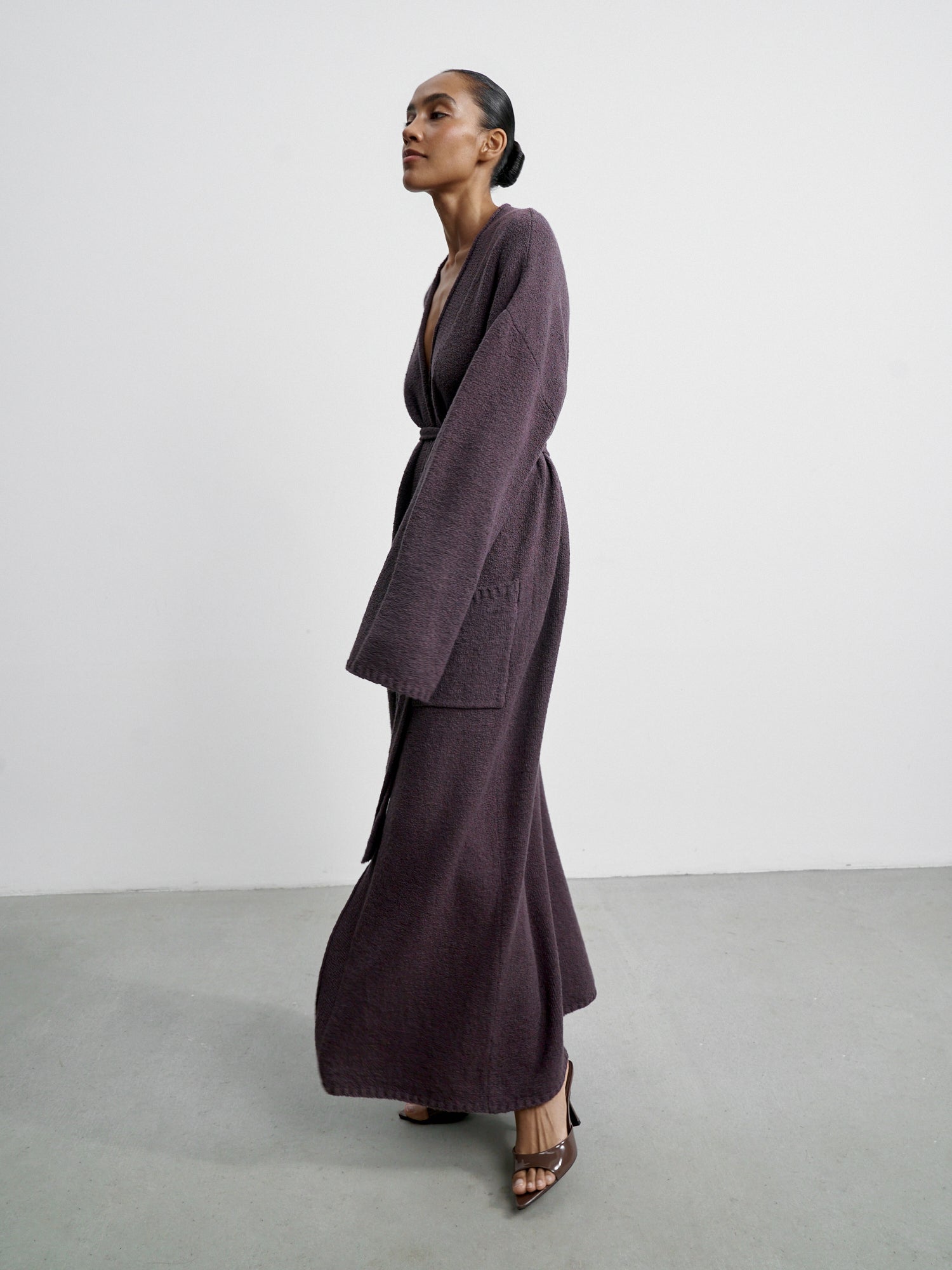 ROMEE cardigan long, ardesia