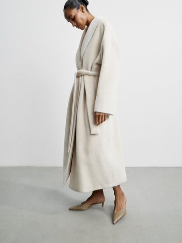 TOSCANA premium wool coat, milk