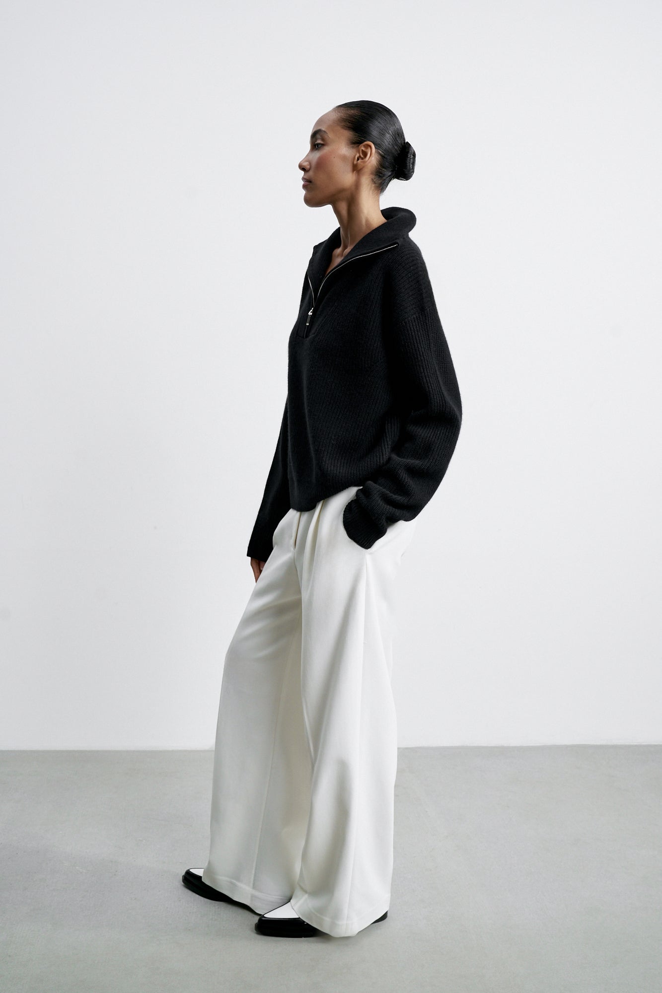 FABIA anorak sweater, black