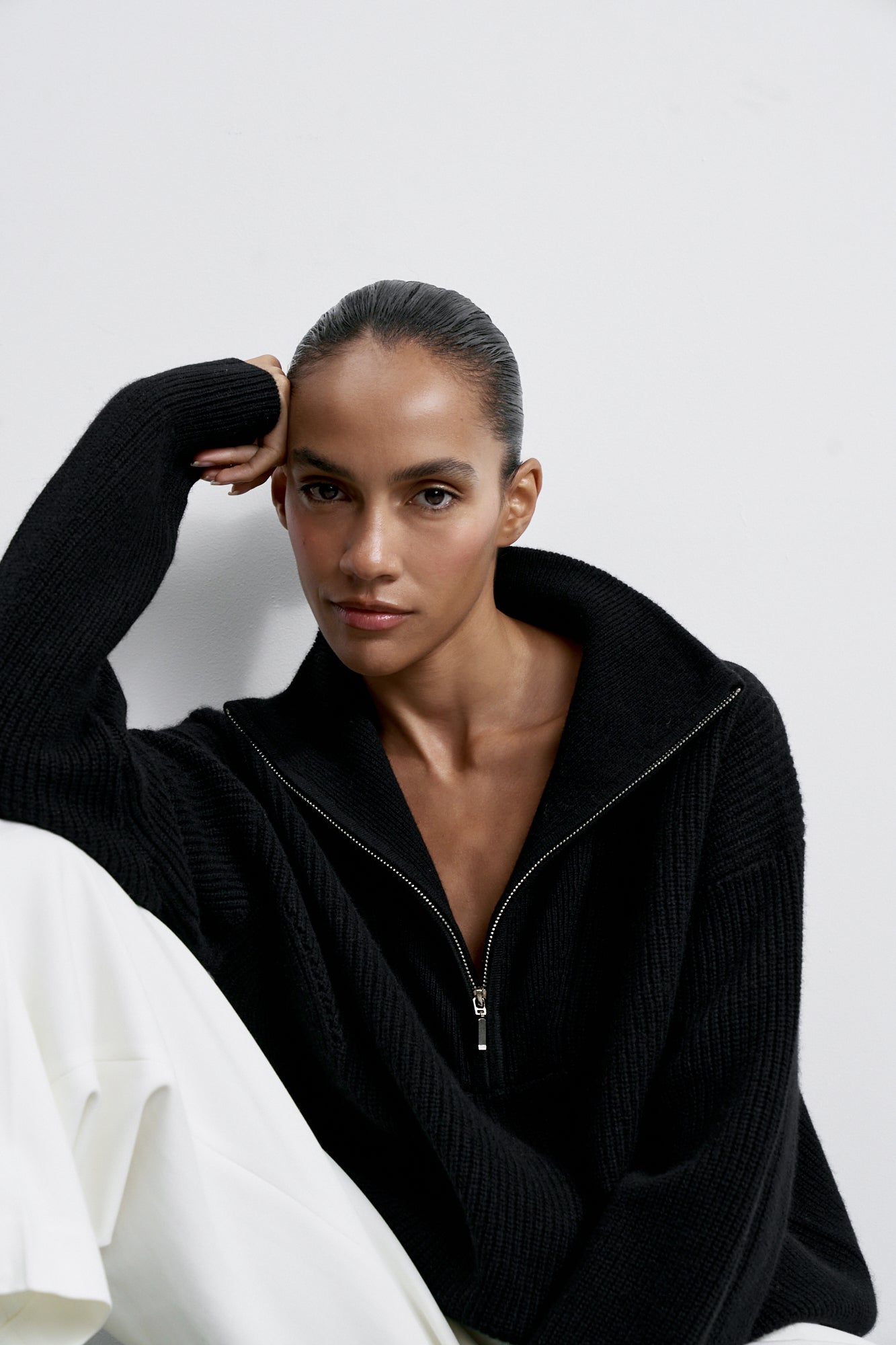 FABIA anorak sweater, black