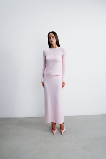 ISABEL cashmere wool jumper, light pink