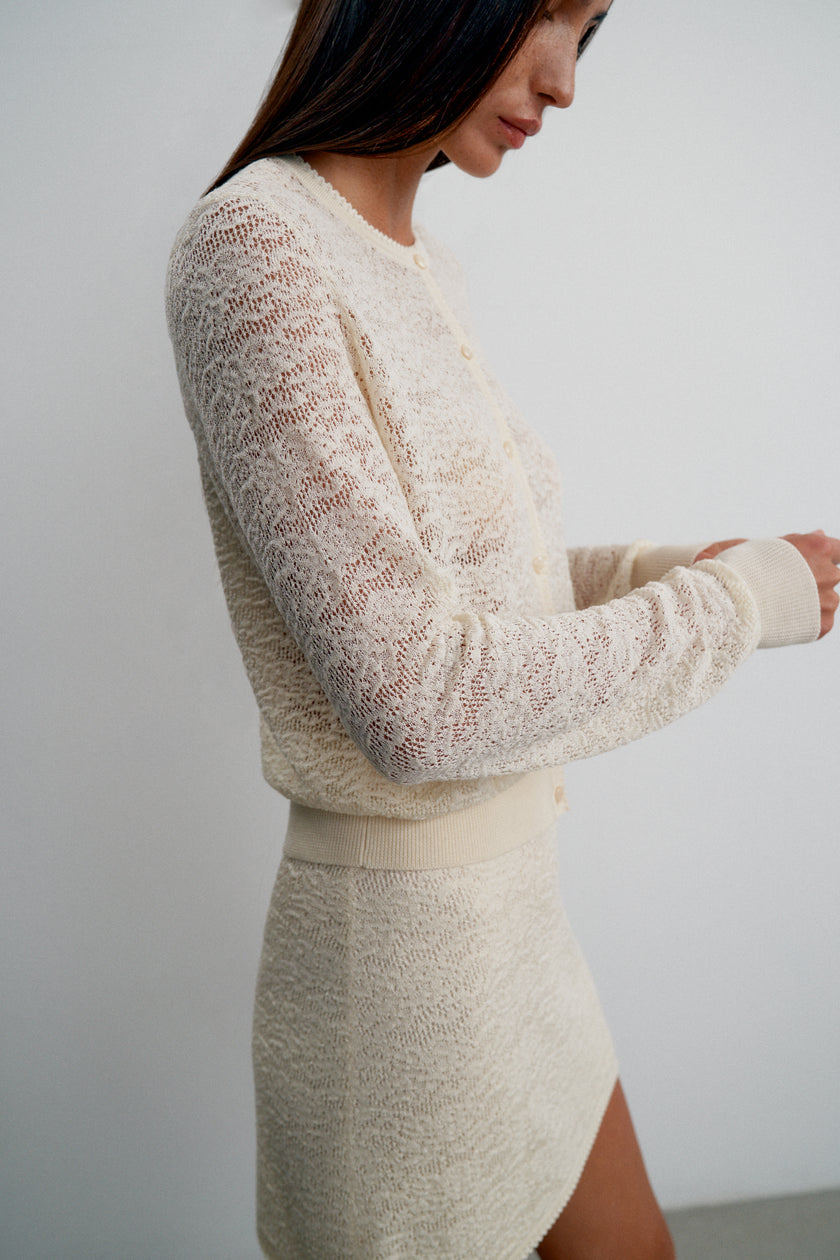 MIA cardigan, milk