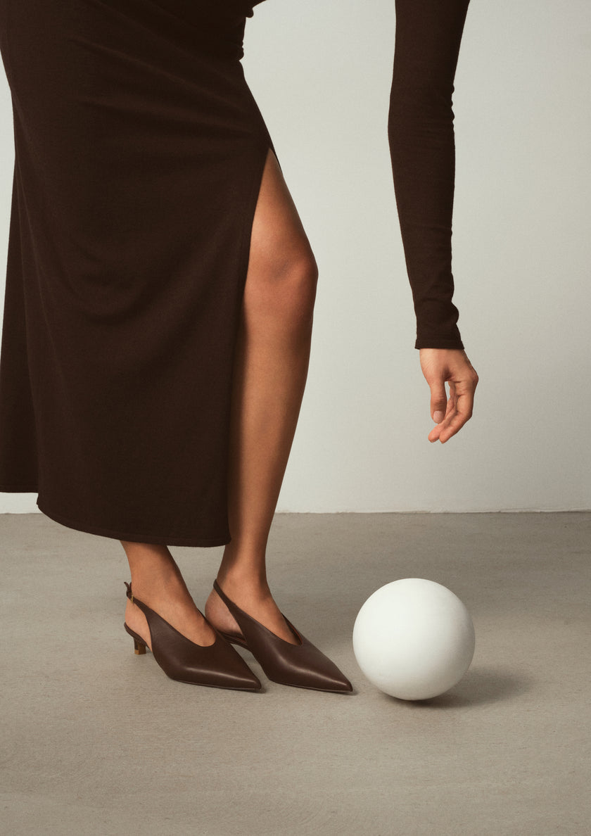 SABINE dress, dark chocolate