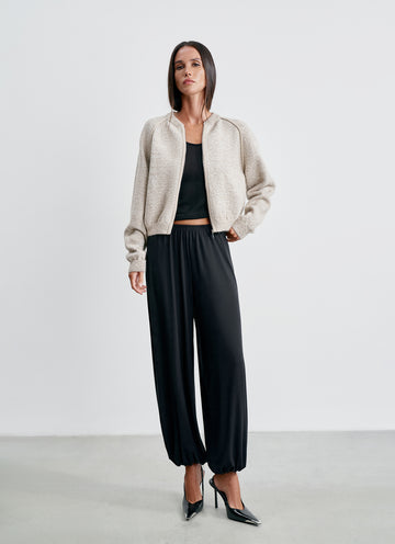 SAGE relaxed fit bomber, beige