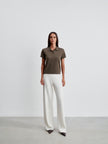 FILIPPA polo jumper, warm gray