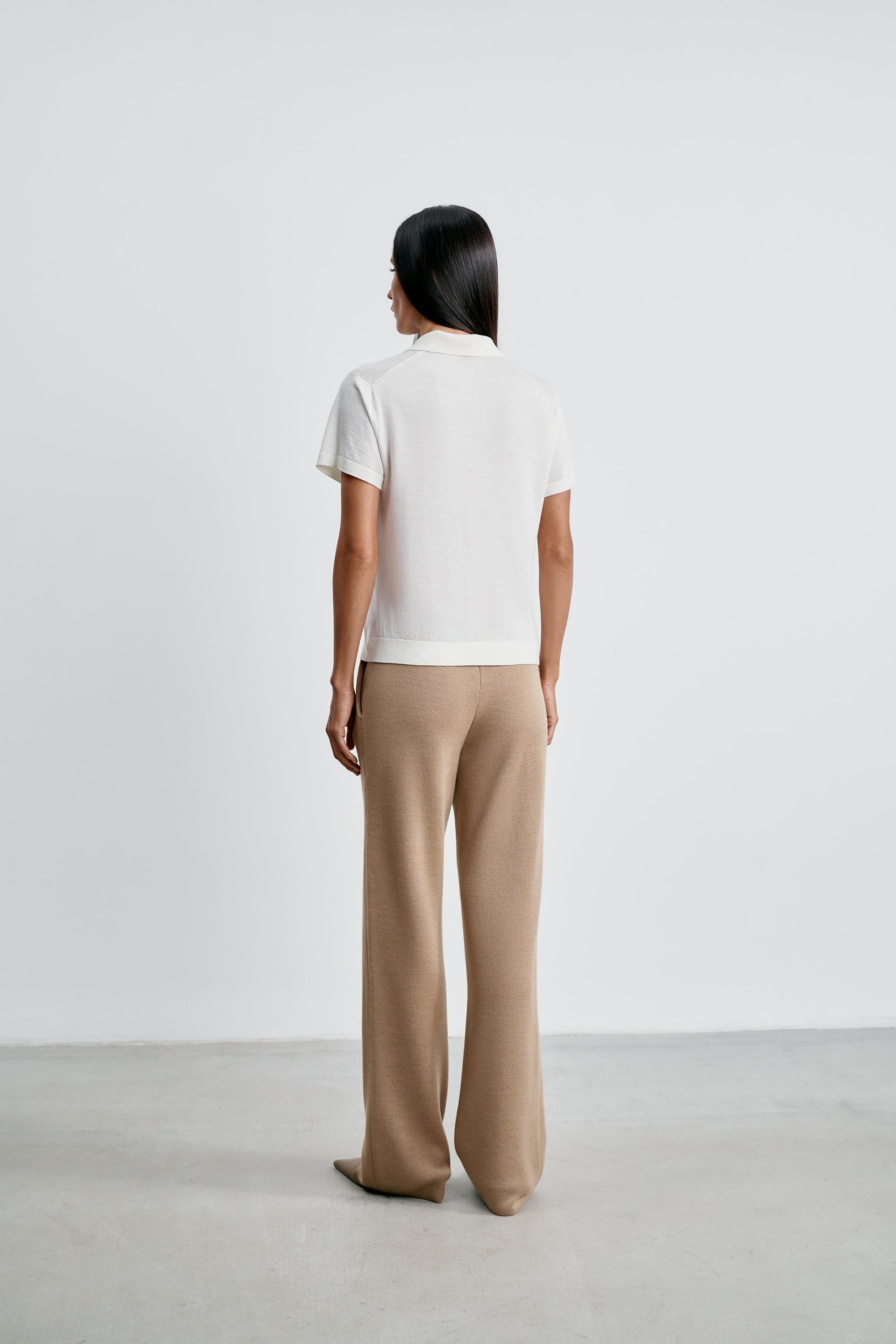 FILIPPA polo jumper, milk