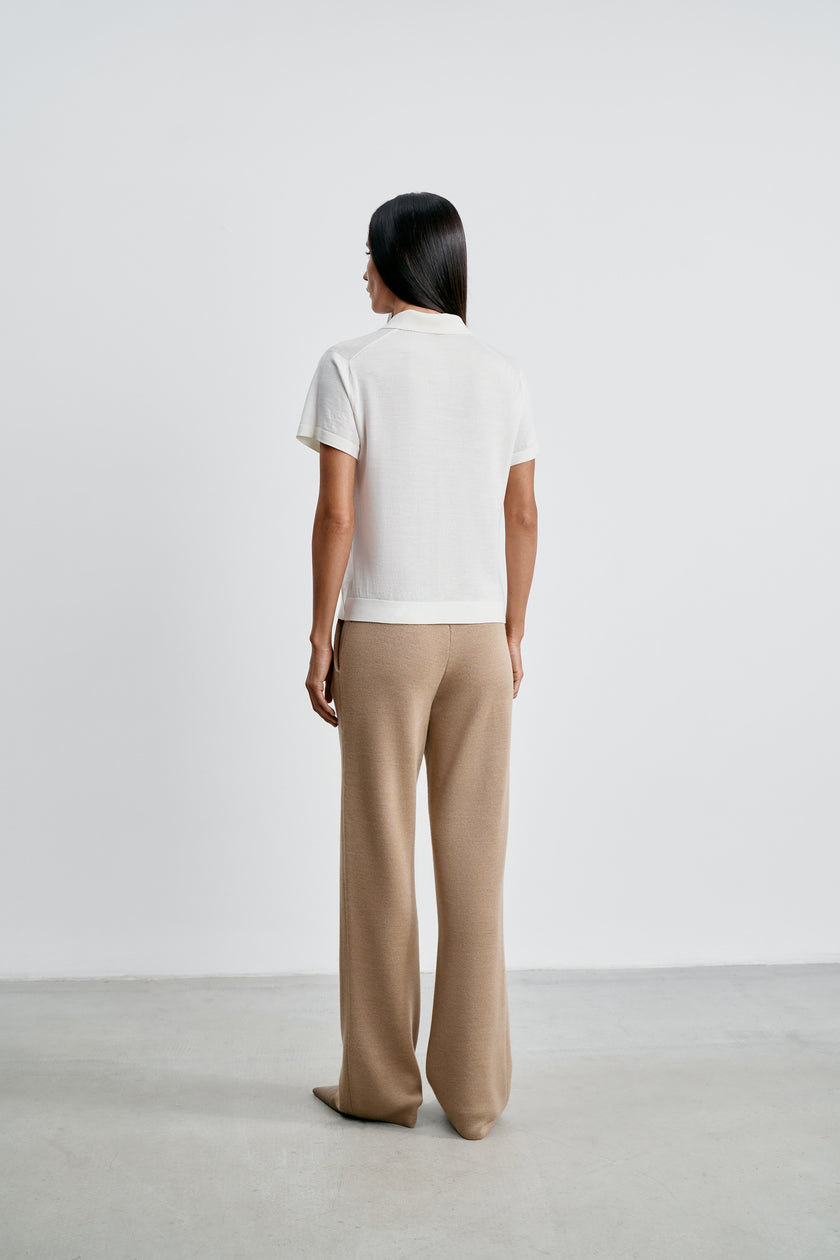 FILIPPA polo jumper, milk