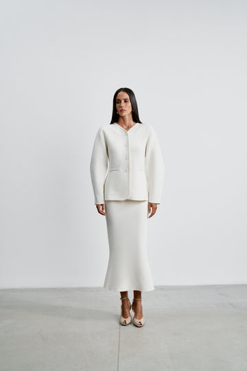 TILDA godet skirt, milk