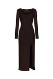 SABINE dress, dark chocolate
