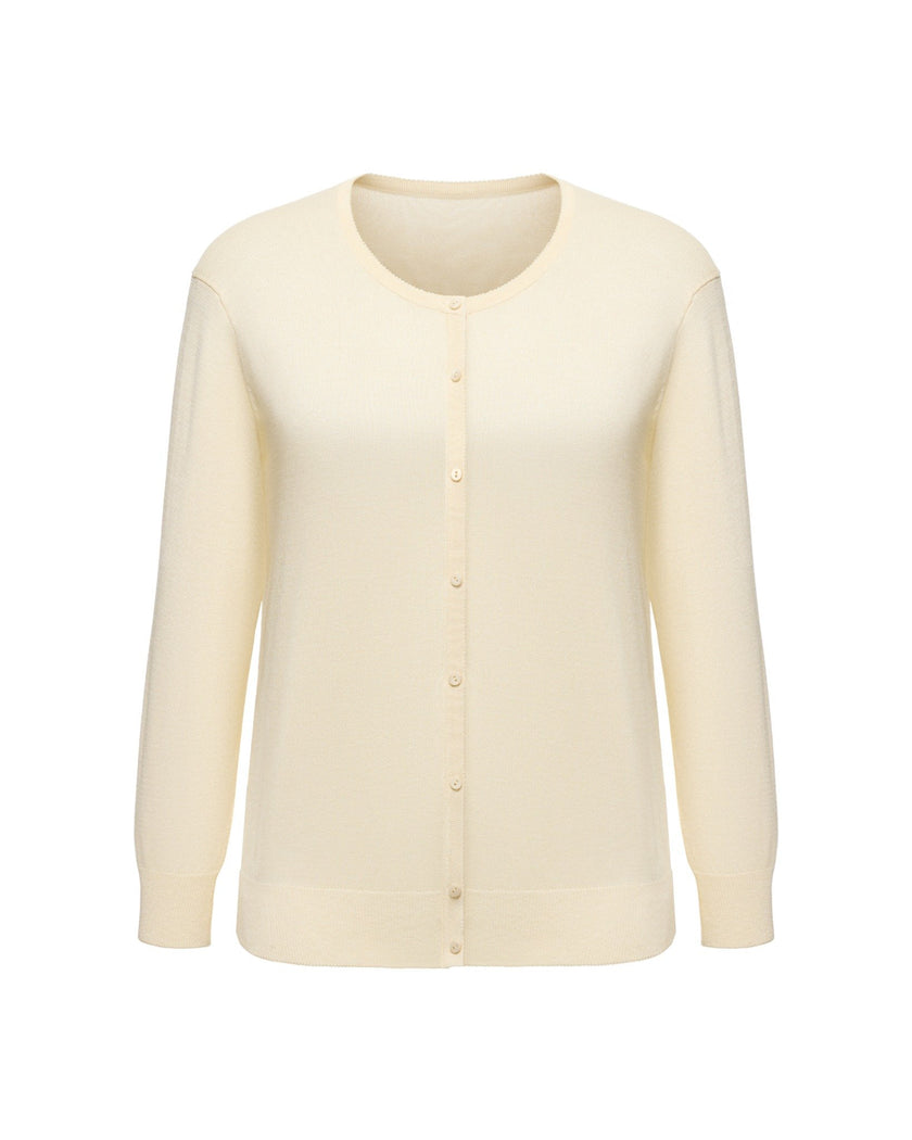 ESSENTIAL cardigan, milk