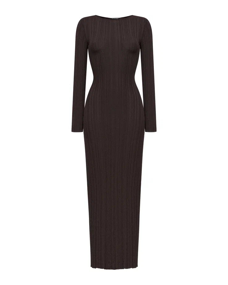 COTY dress, dark chocolate
