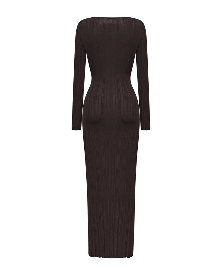 COTY dress, dark chocolate
